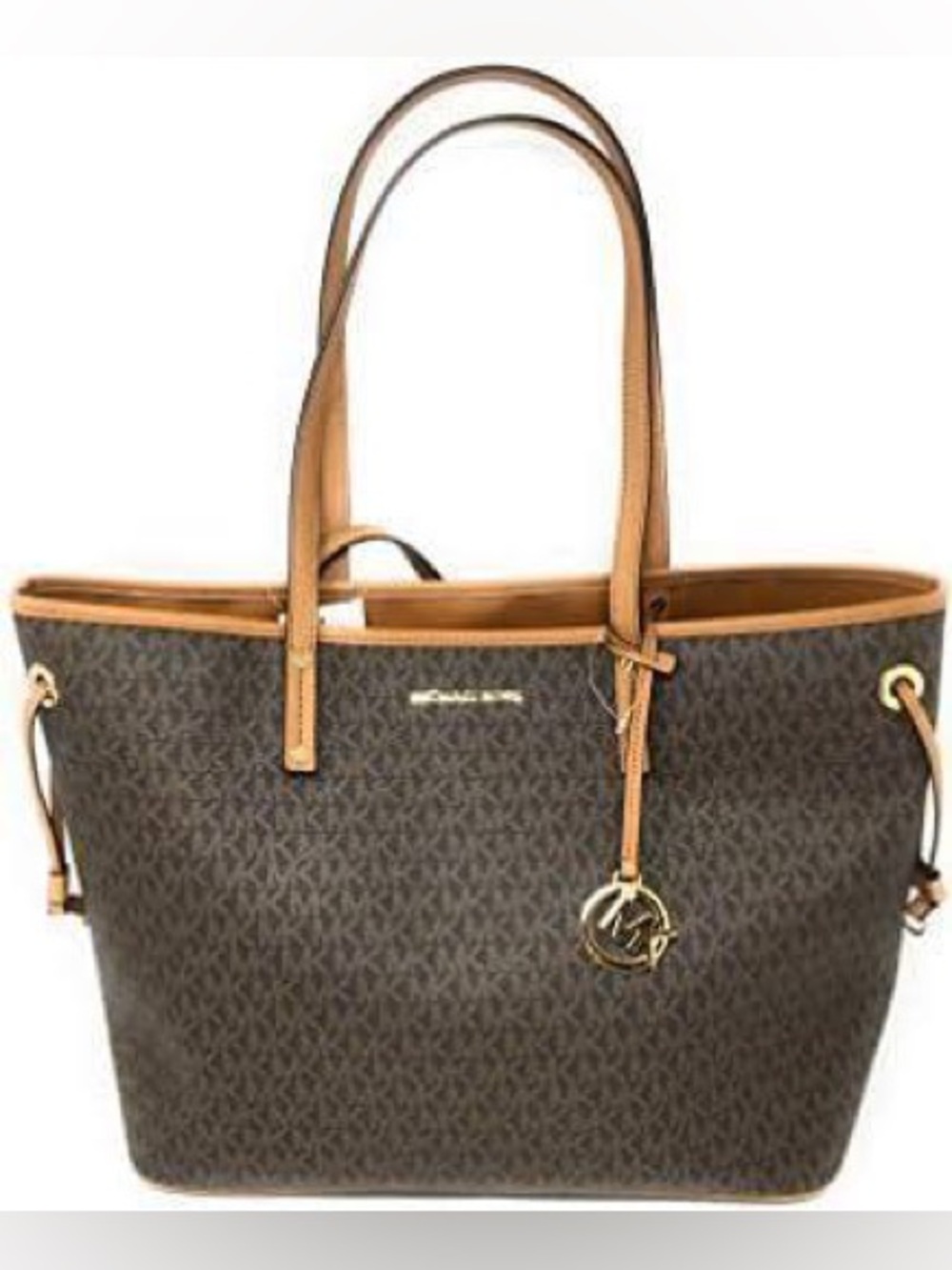 Micheal Kors Large Monogram Drawstring Tote bag & Wallet (2 IN 1)